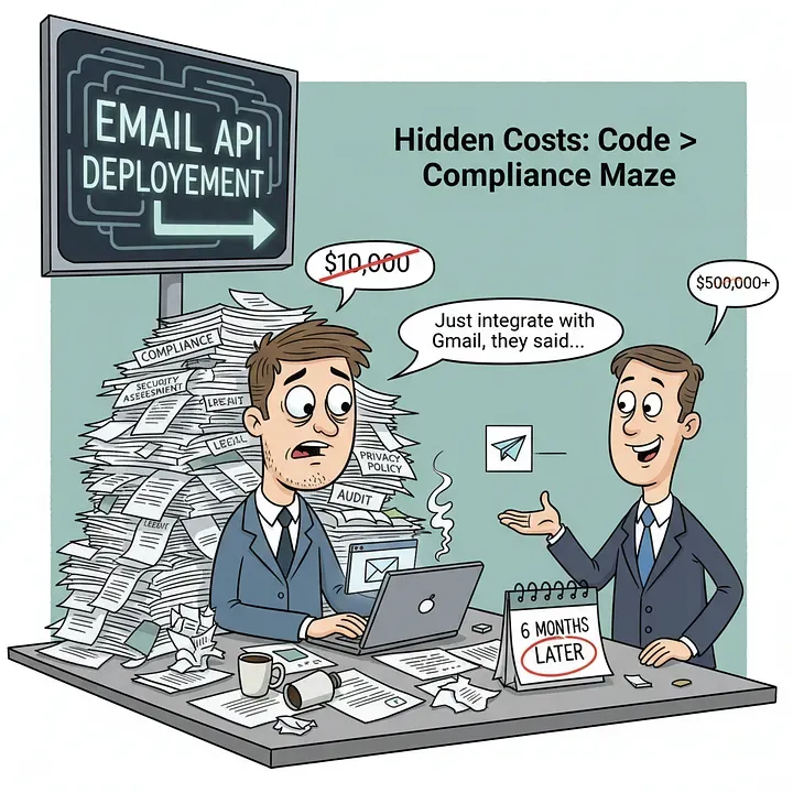 The $50K Email API Nightmare: Why Your “Simple” Gmail Integration Just Became a Compliance Hell 💸