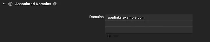 Xcode Associated Domains