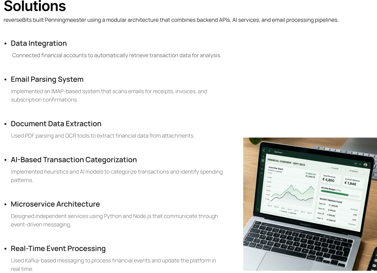 Penningmeester financial intelligence architecture
